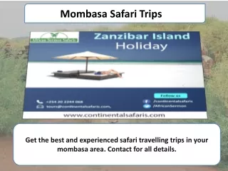Mombasa Safari Trips