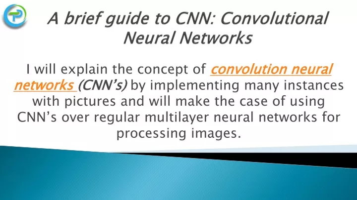 a brief guide to cnn convolutional neural networks