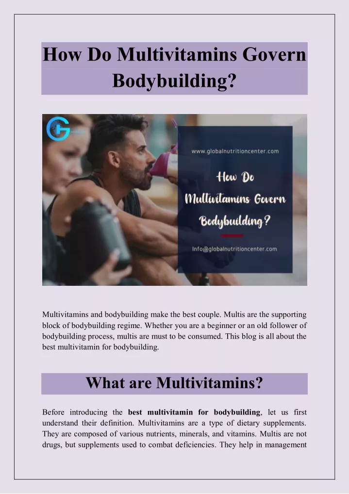 how do multivitamins govern bodybuilding