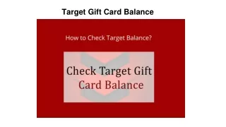 Target Gift Card Balance | Check Target Gift Card Balance