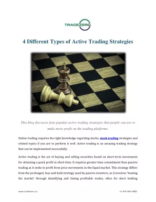 4 Different Types of Active Trading Strategies