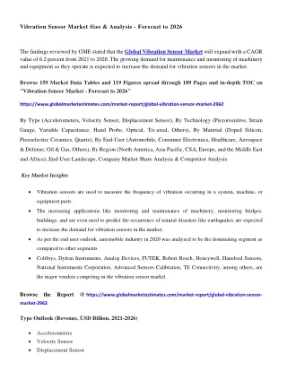 vibration sensor market size analysis forecast