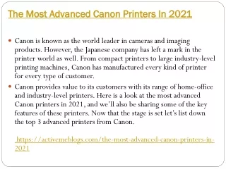 The Most Advanced Canon Printers In 2021