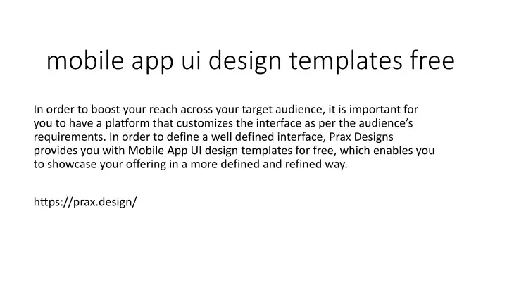 mobile app ui design templates free