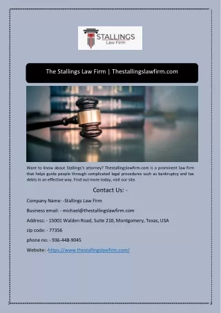 The Stallings Law Firm | Thestallingslawfirm.com