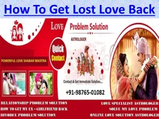 How to Get Lost Love Back