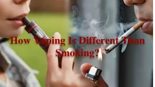 how vaping is different than smoking