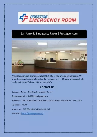 san antonio emergency room prestigeer com
