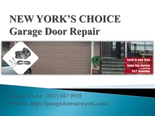 Where You Will Get Garage Door Services In West New Brighton NY, U.S.A?