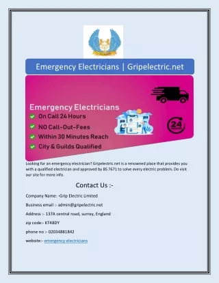 emergency electricians gripelectric net