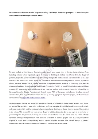 disposable medical sensors market keeps