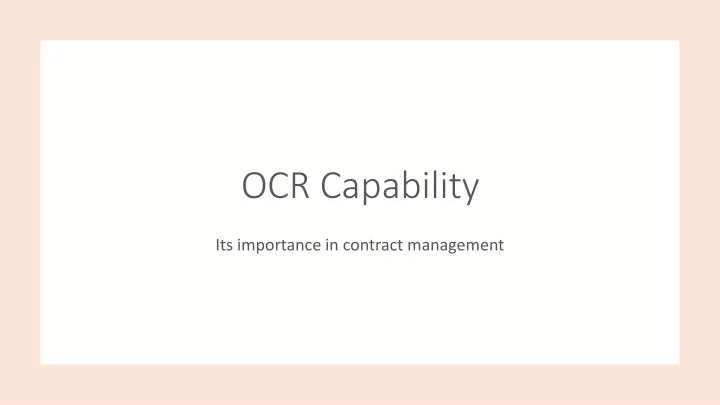 ocr capability