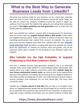 what is the best way to generate business leads