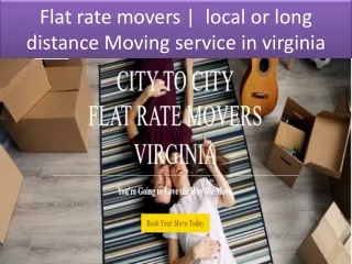 Local Distance Moving service in virginia