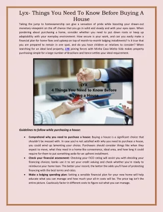 lyx things you need to know before buying a house