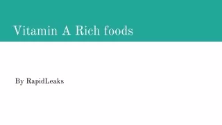 7 Topmost Vitamin A Rich Foods