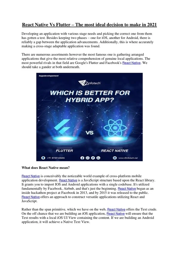 react native vs flutter the most ideal decision