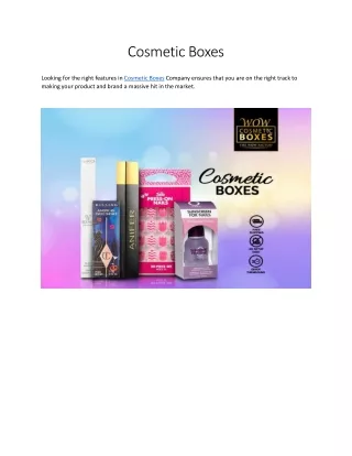 cosmetic boxes