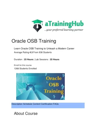oracle osb training