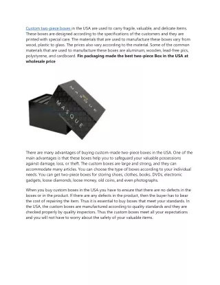 custom two piece boxes in the usa are used