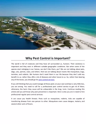 why pest control is important