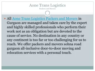 Packers and Movers in Gurgaon