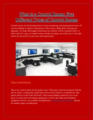 control rooms are the beating hearts of your