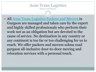 Packers and Movers in Gurgaon