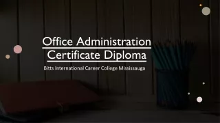 Office Administration Certificate Mississauga