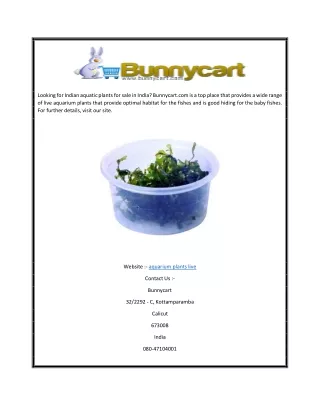 looking for indian aquatic plants for sale