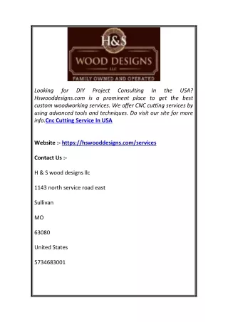 Cnc Cutting Service in USA | Hswooddesigns.com