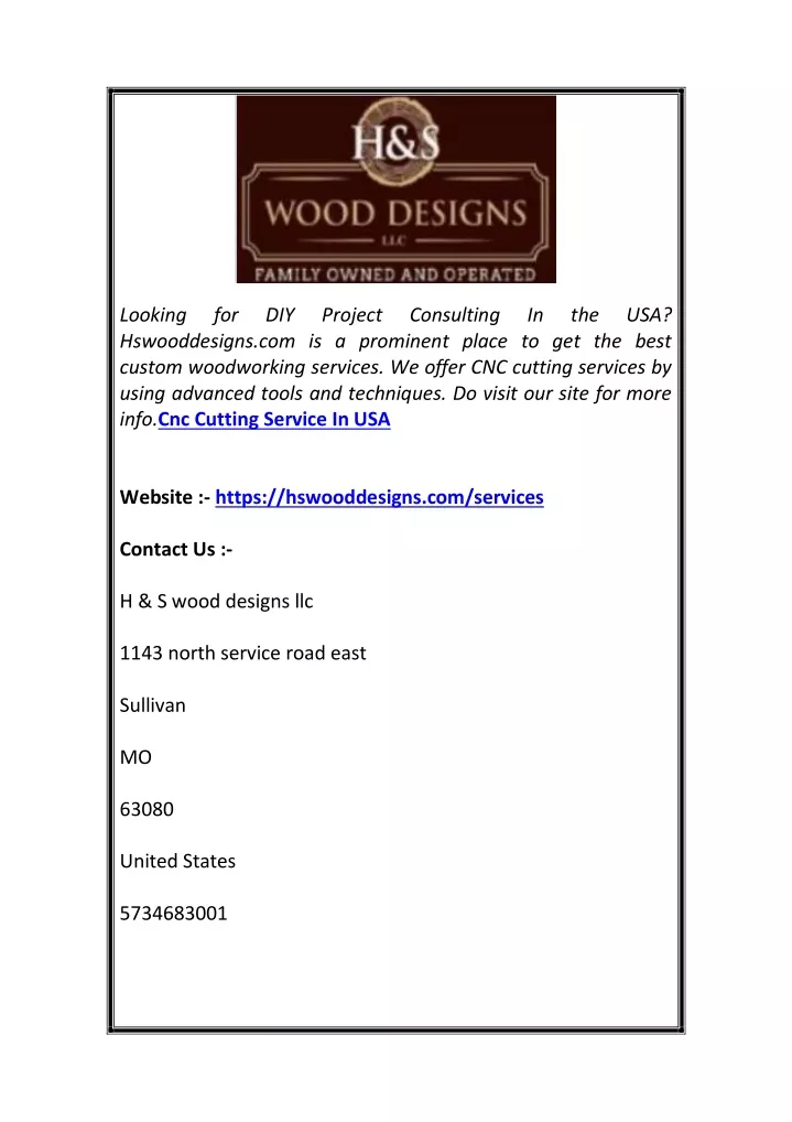 looking hswooddesigns com is a prominent place