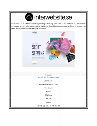 interwebsite se r ett k nt webbdesignf retag