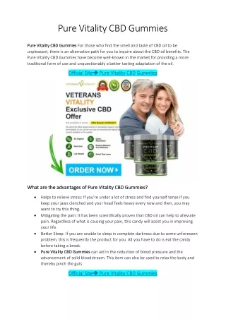 pure vitality cbd gummies