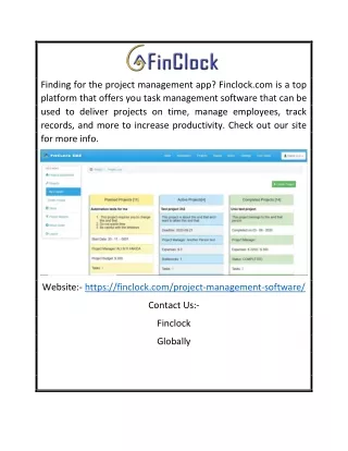 Task Management Software | Finclock.com