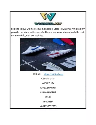 Branded Sneakers for Sale Online in Malaysia | Wicked.my