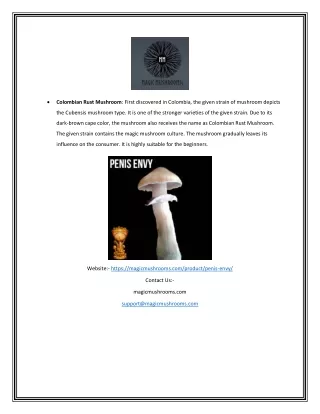 colombian rust mushroom first discovered