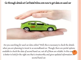 go through details at cardataonline