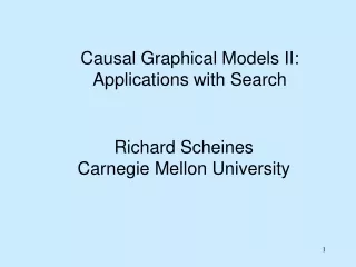 RICHARD SCHEINES CARNEGIE MELLON UNIVERSITY