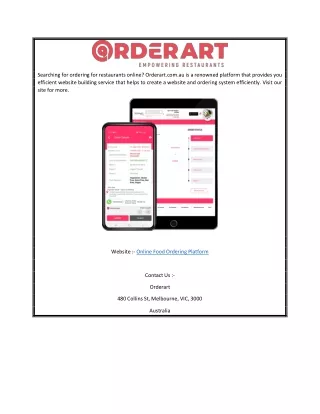 searching for ordering for restaurants online