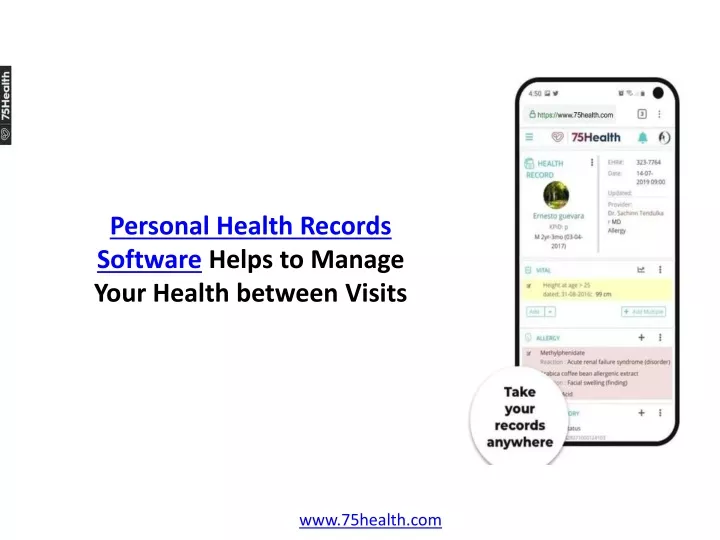 personal health records software helps to manage