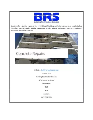 Building Repairs Gold Coast | Buildingrectification.com.au