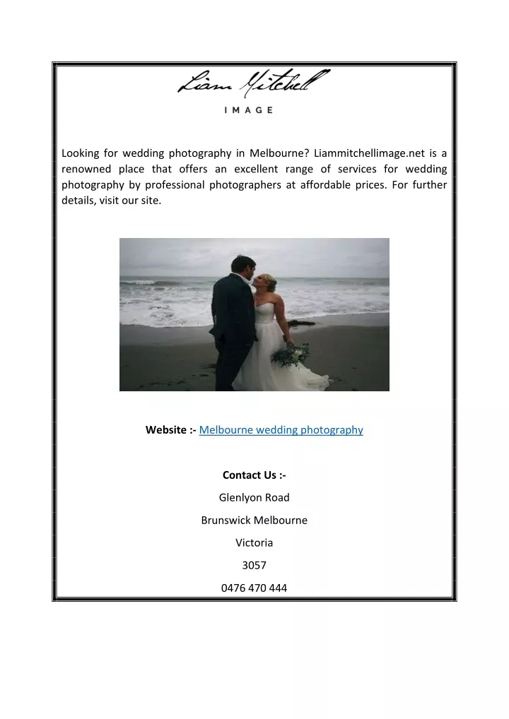 looking for wedding photography in melbourne