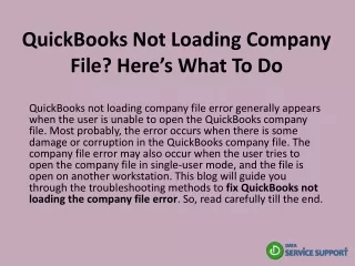 quickbooks not loading company file here s what to do
