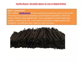 vanilla beans versatile spices to use in baked dishes