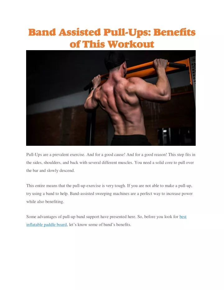 band assisted pull ups benefits of this workout