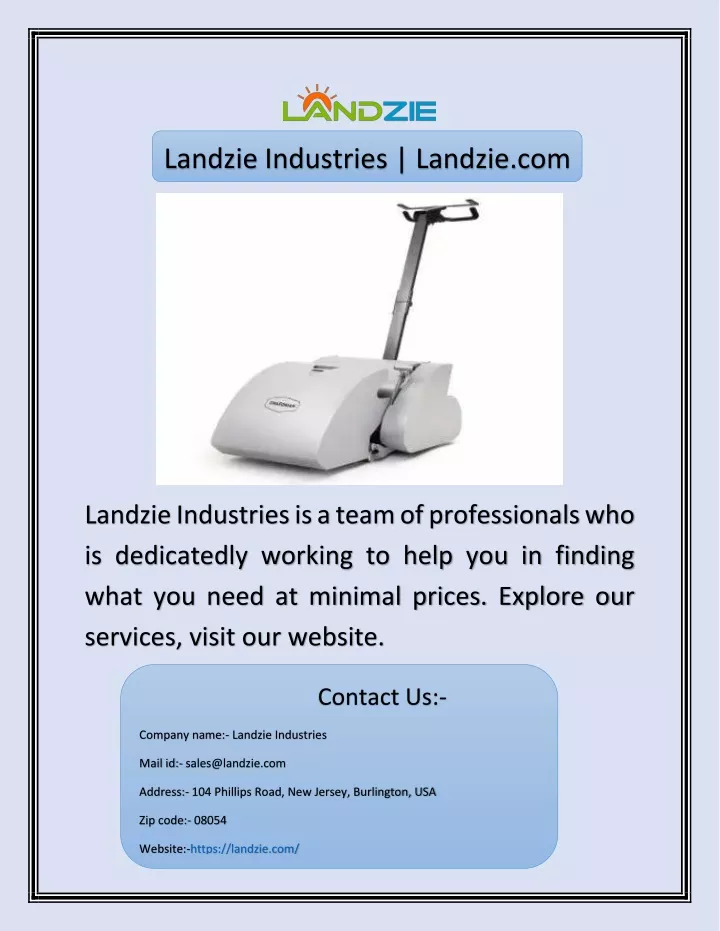 landzie industries landzie com