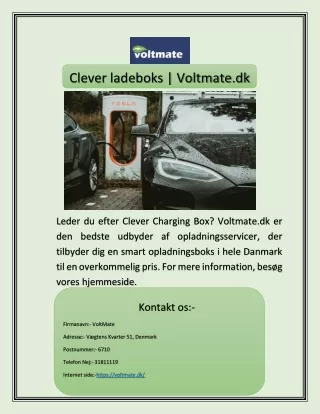 Clever ladeboks | Voltmate.dk