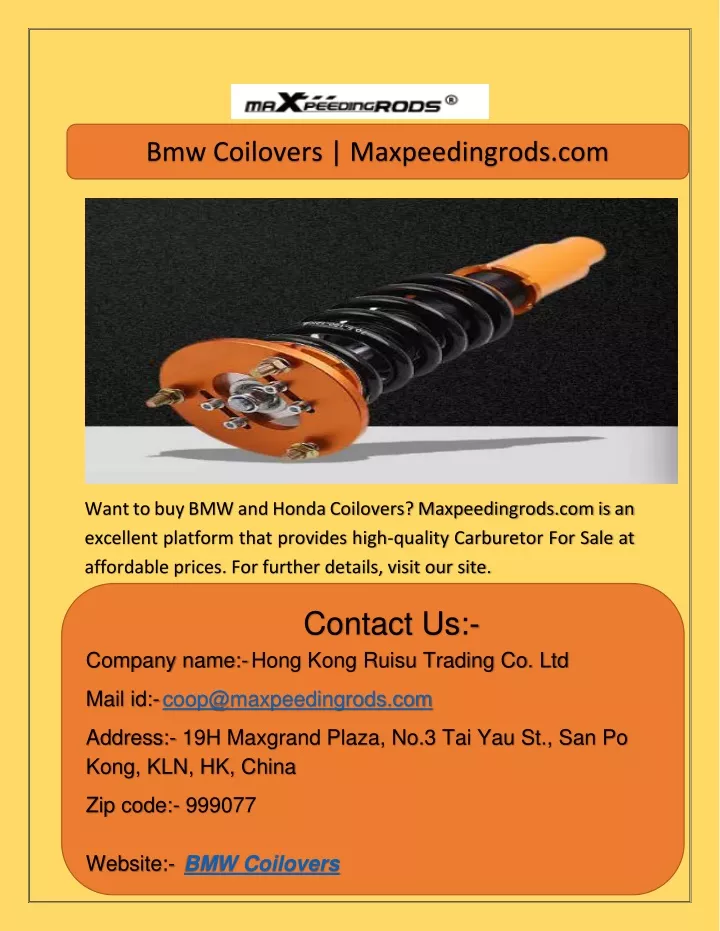 bmw coilovers maxpeedingrods com
