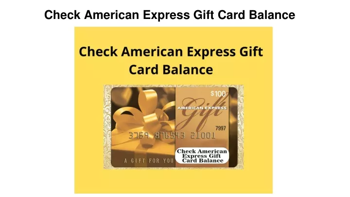 check american express gift card balance